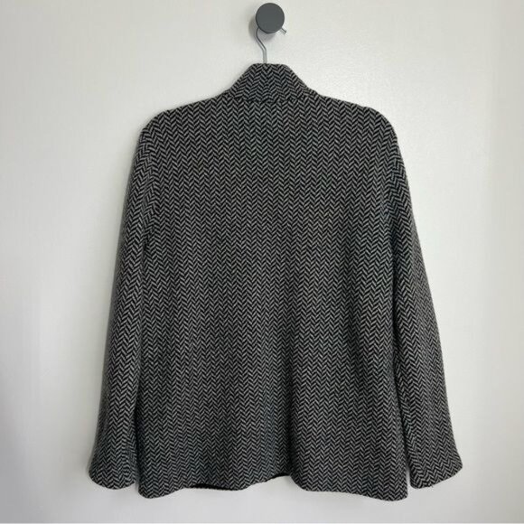 Lauren Ralph Lauren Lambswool Full Zip Jacket in Herringbone - L - Picture 2 of 5